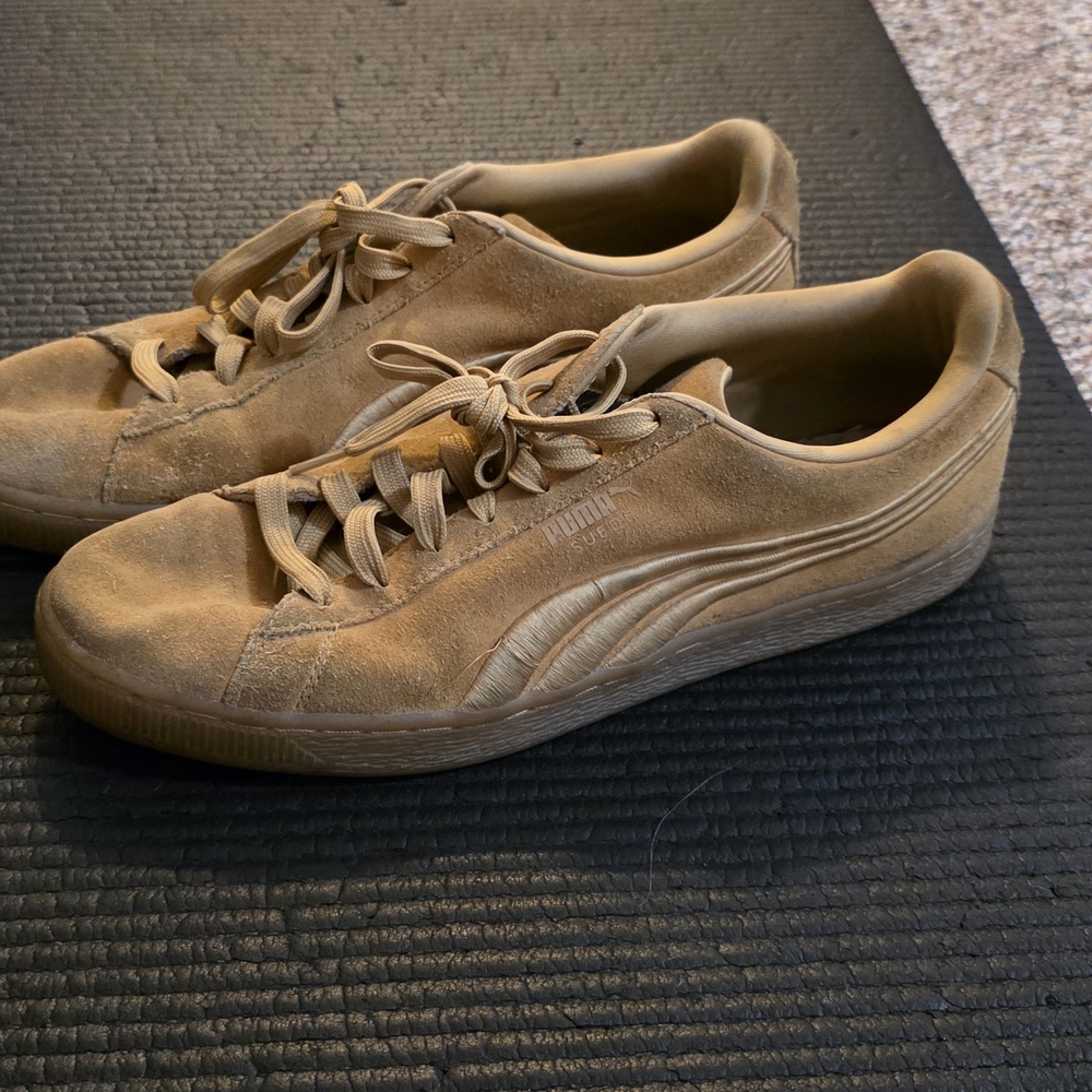 Puma Men's Brown Suede Sneakers